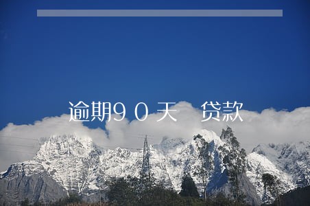 逾期90天 贷款 逾期90天 贷款